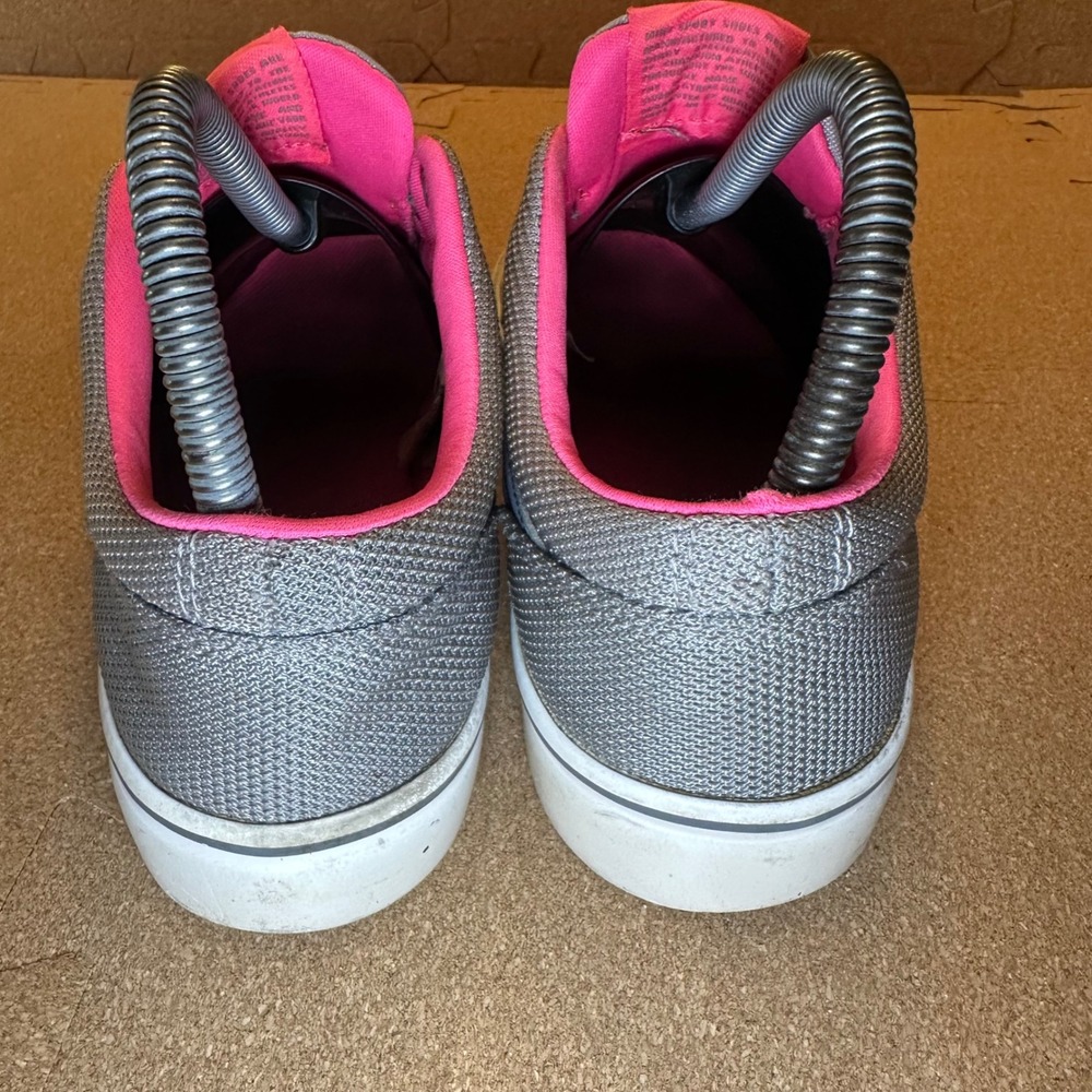Nike SB Portmore Canvas GS Wolf Grey Hyper Pink Sneakers Kids 5.5Y NO LACES - Picture 7 of 10